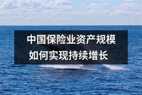 中国保险业资产规模 如何实现持续增长