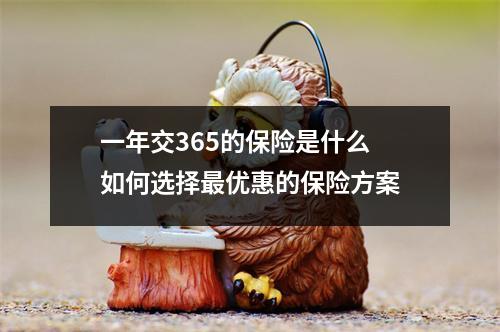 一年交365的保险是什么 如何选择最优惠的保险方案