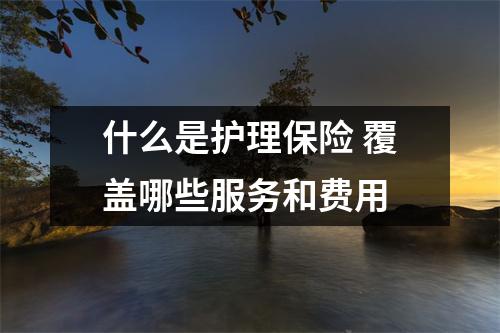 什么是护理保险 覆盖哪些服务和费用