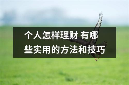 个人怎样理财 有哪些实用的方法和技巧