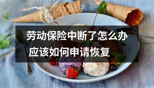 劳动保险中断了怎么办 应该如何申请恢复
