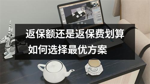 返保额还是返保费划算 如何选择最优方案