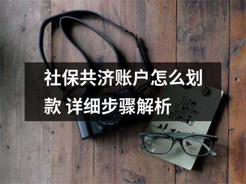 社保共济账户怎么划款 详细步骤解析