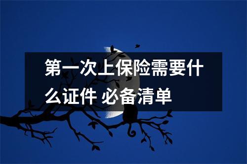 第一次上保险需要什么证件 必备清单
