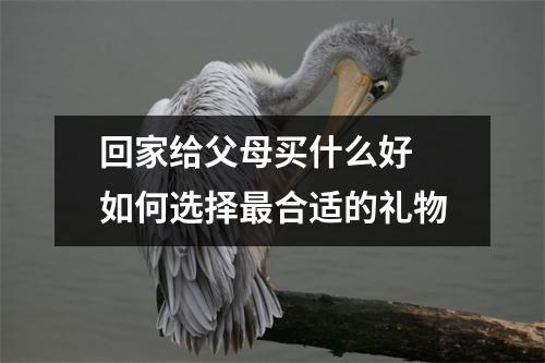回家给父母买什么好 如何选择最合适的礼物