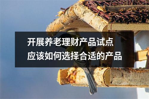 开展养老理财产品试点 应该如何选择合适的产品