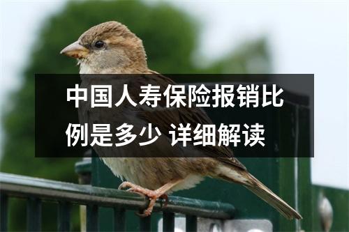 中国人寿保险报销比例是多少 详细解读