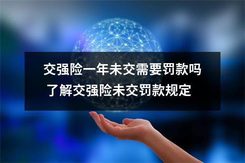 交强险一年未交需要罚款吗 了解交强险未交罚款规定