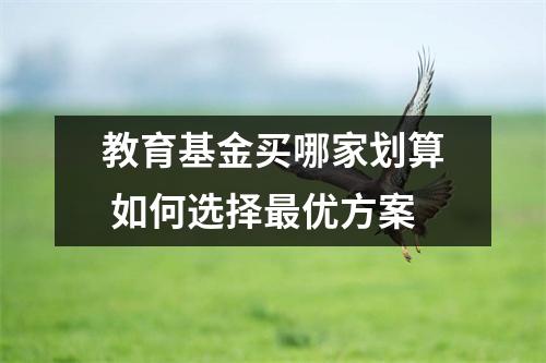 教育基金买哪家划算 如何选择最优方案