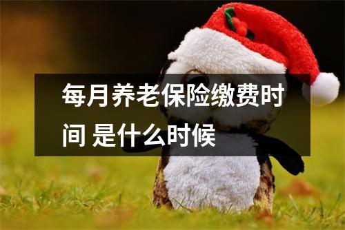 每月养老保险缴费时间 是什么时候 