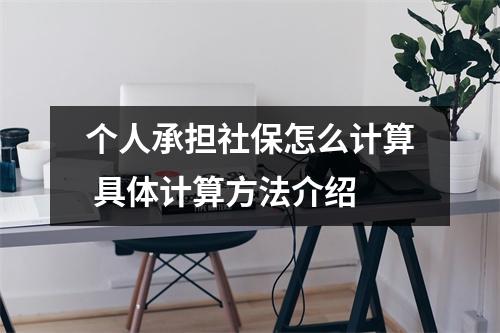 个人承担社保怎么计算 具体计算方法介绍