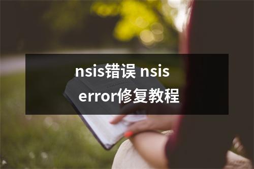 nsis错误 nsis error修复教程 nsis错误 nsis error修复教程
