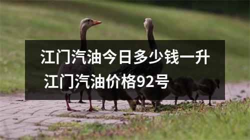 江门汽油今日多少钱一升 江门汽油价格92号