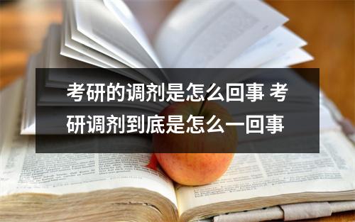 考研的调剂是怎么回事 考研调剂到底是怎么一回事