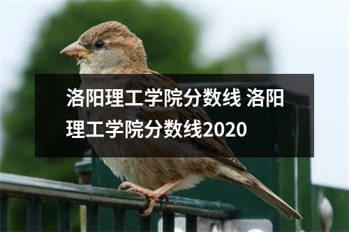 洛阳理工学院分数线 洛阳理工学院分数线2020
