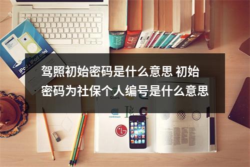 驾照初始密码是什么意思 初始密码为社保个人编号是什么意思