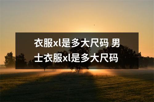衣服xl是多大尺码 男士衣服xl是多大尺码