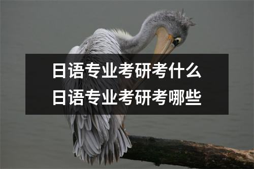 日语专业考研考什么 日语专业考研考哪些