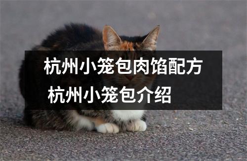 杭州小笼包肉馅配方 杭州小笼包介绍