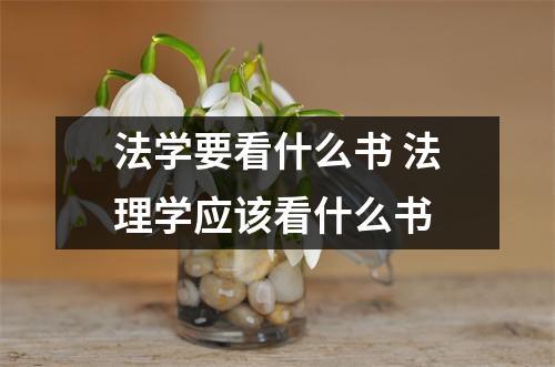 法学要看什么书 法理学应该看什么书
