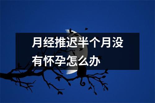 月经推迟半个月没有怀孕怎么办