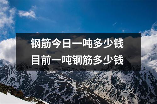 钢筋今日一吨多少钱 目前一吨钢筋多少钱 钢筋今日一吨多少钱 目前一吨钢筋多少钱