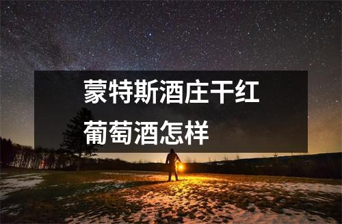 蒙特斯酒庄干红葡萄酒怎样
