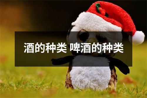 酒的种类 啤酒的种类