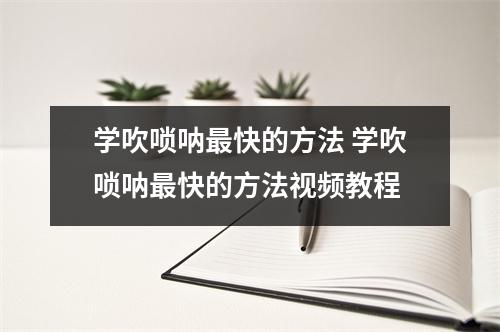 学吹唢呐最快的方法 学吹唢呐最快的方法视频教程