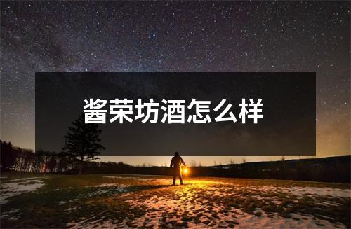 酱荣坊酒怎么样