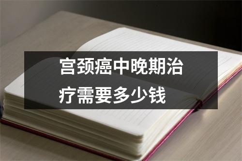 宫颈癌中晚期治疗需要多少钱