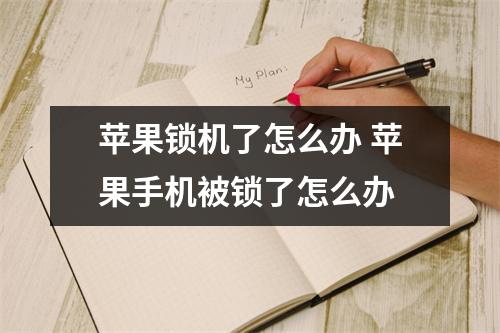 苹果锁机了怎么办 苹果手机被锁了怎么办
