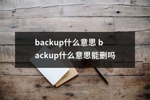 backup什么意思 backup什么意思能删吗