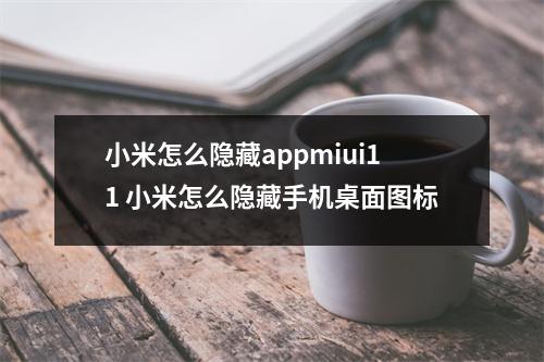小米怎么隐藏appmiui11 小米怎么隐藏手机桌面图标 小米怎么隐藏appmiui11 小米怎么隐藏手机桌面图标