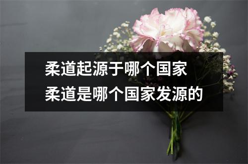 柔道起源于哪个国家 柔道是哪个国家发源的