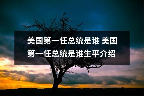 美国第一任总统是谁 美国第一任总统是谁生平介绍