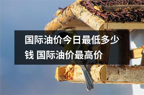 国际油价今日最低多少钱 国际油价最高价