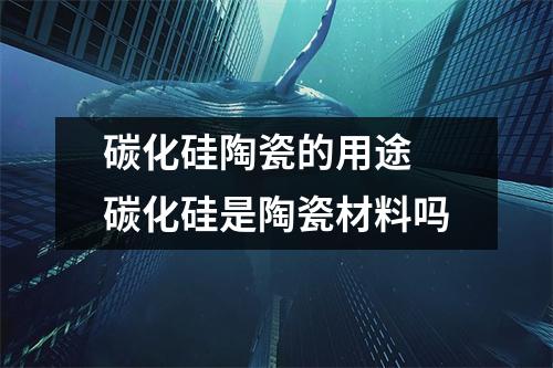 碳化硅陶瓷的用途 碳化硅是陶瓷材料吗