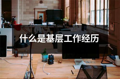 什么是基层工作经历