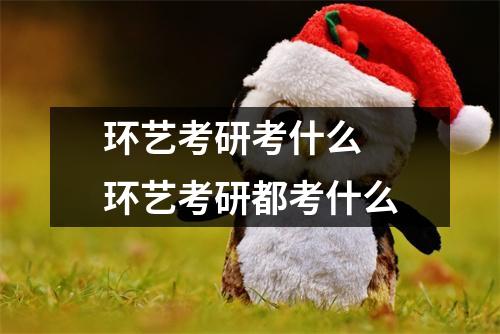 环艺考研考什么 环艺考研都考什么