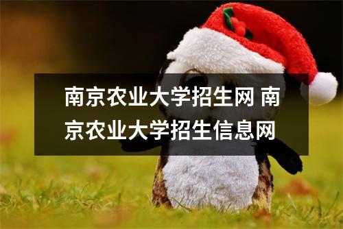 南京农业大学招生网 南京农业大学招生信息网