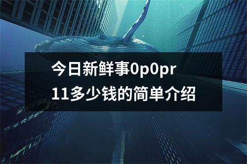 今日新鲜事0p0pr11多少钱的简单介绍
