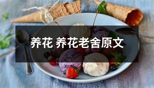 养花 养花老舍原文