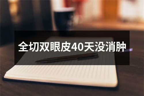 全切双眼皮40天没消肿