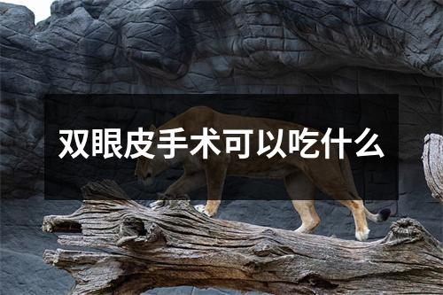 双眼皮手术可以吃什么