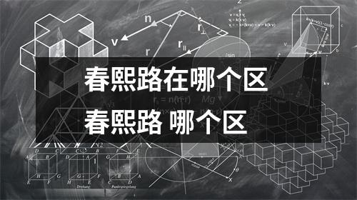 春熙路在哪个区 春熙路 哪个区
