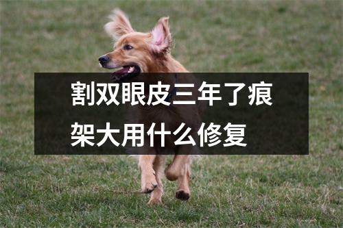 割双眼皮三年了痕架大用什么修复