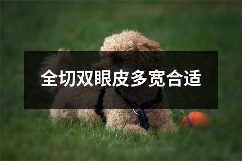 全切双眼皮多宽合适