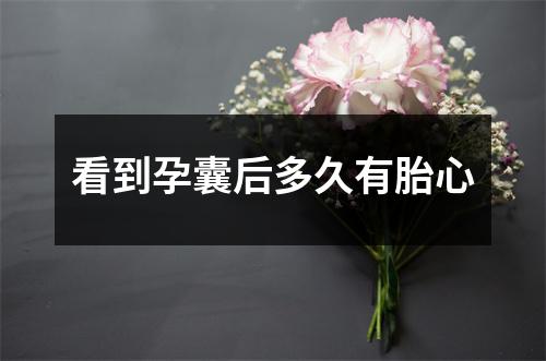 看到孕囊后多久有胎心