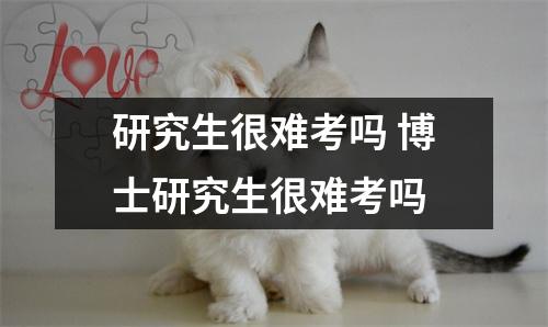 研究生很难考吗 博士研究生很难考吗